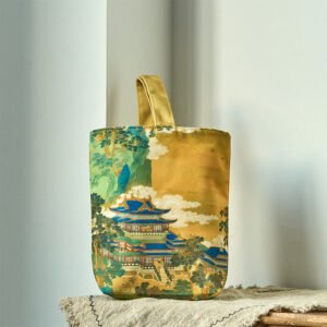 Buddha Stones Immortal Pavilions Roses Canvas Handbag