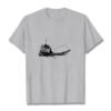 Buddha Stones Boat Fishing Grass Pattern Cotton Tee T-shirt
