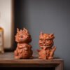 Buddha Stones Luck Dragon Wealth Tea Pet Purple Clay Figurine Decoration