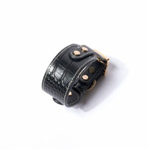 Obsidian Leather Collar