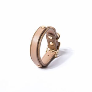 Slim Blushwood Leather Collar
